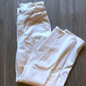 H&M White Boyfriend-Style Jeans
